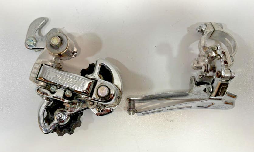 Vintage Shimano Altus Short Cage Rear & Altus LT Front Road Bike Derailleurs