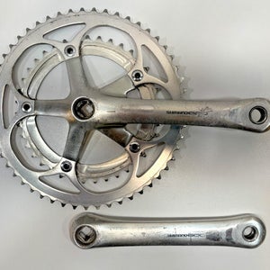 Vintage Shimano 600 FC-6400 172.5mm 52/39 Silver Aluminum Double Crankset