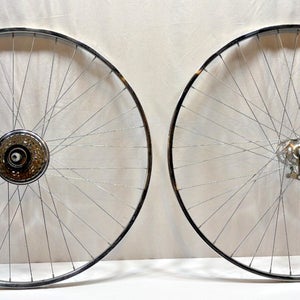 Vintage Ukai 5-Speed 36-Spoke Steel 27" Road Bike Wheelset Shimano Hubs CLEAN