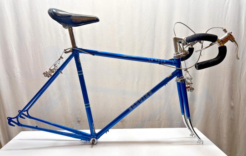 Vintage 1981 Schwinn Le Tour 52cm C-C Lugged 1020 Steel Road Frame/Fork Brakes++