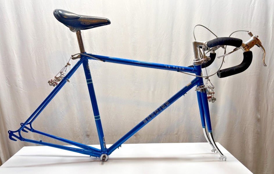 Vintage 1981 Schwinn Le Tour 52cm C-C Lugged 1020 Steel Road Frame/Fork Brakes++