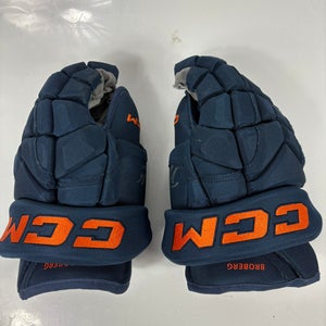Philip Broberg Oilers CCM HG12 Gloves 14" Pro Stock