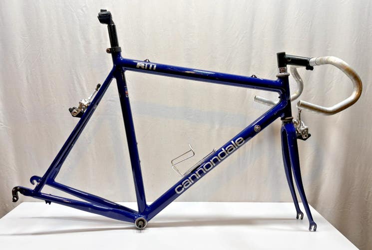 Vintage 1990s Cannondale R500 59cm C-T Aluminum Road Frame/Fork Modolo Bar ++