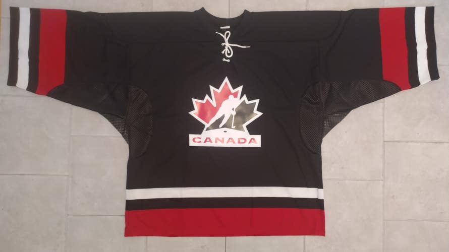 H550BK "Team Canada" Style Goalie Jersey - Size 4XL - Black - New