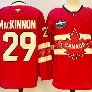 Nathan MacKinnon Team Canada 2025 4 Nations Face-Off Red Jersey Size 60