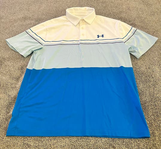 Blue Large Men's Under Armour polo Shirt
