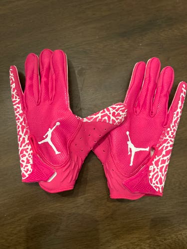 Bundle: 2 pair, Pink/white- 1 Jordan, 1 Nike Large Gloves (New)