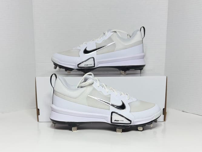 Size M 9.5 White Nike Men’s Force Zoom Trout 9 Pro Metal Baseball Cleats FB2907-102 NEW