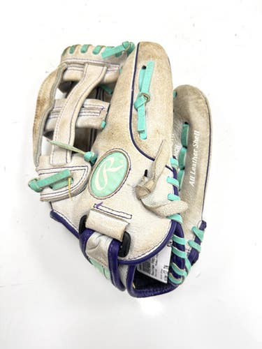 Used Rawlings FASTPITCH SOFTBALL RH Throw Fastpitch Gloves Grey 12" 11860-S000304914