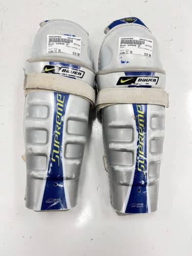 Used Bauer SUPREME 30 Junior Shin Guards Grey 11" 11860-S000304908