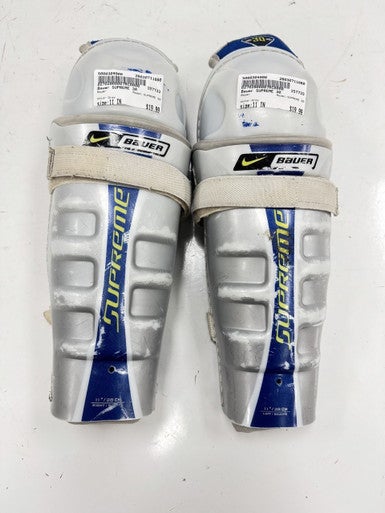 Used Bauer SUPREME 30 Junior Shin Guards Grey 11" 11860-S000304908