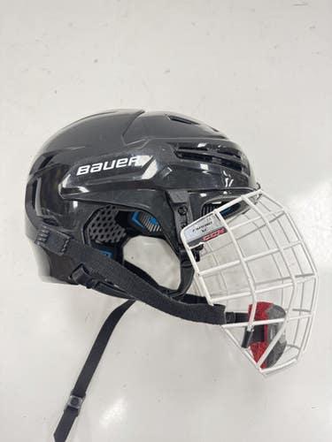 Used Bauer RE-AKT 70 W CCM FM580 CAGE Helmet Cage Combo Black LG 11860-S000304889