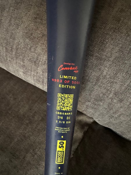 2025 Combat MFG Spec A1 Alloy BBCOR Certified Bat (-3) 31 oz 34" (Used)