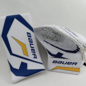 Bauer DIGI-PRINT Buffalo Sabres NHL Pro Stock Hockey Goalie Glove Blocker Set LUUKKONEN