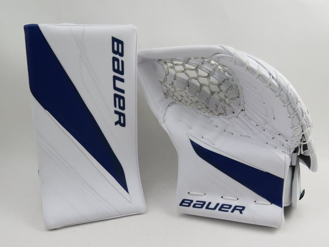 Bauer Vapor Hyperlite 2 Tampa Bay Lightning Pro Stock Hockey Goalie Glove Blocker Set VASILEVSKIY