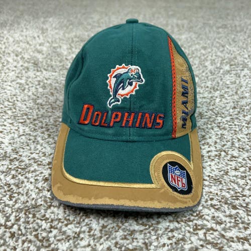 Vintage Miami Dolphins Hat Cap Strap Back Mens One Size Green NFL Football Puma