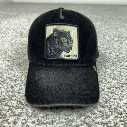 Goorin Bros The Farm Hat Cap Snap Back Mens One Size Panther Black Trucker Logo