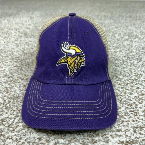 Minnesota Vikings Hat Cap Snap Back Mens One Size Purple NFL '47 Trucker Logo