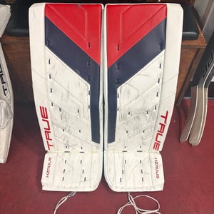 ELVIS MERZLIKINS -35" True HZRDUS Px4 Goalie Leg Pads Pro Stock (Used)