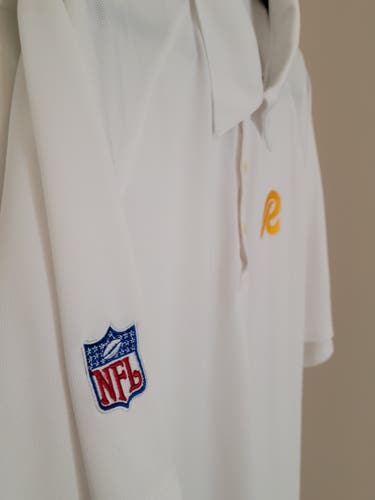 Washington Redskins (Commanders) Vintage White Golf Polo Reebok White Large/Extra Large Adult Unisex