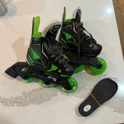 Mission Lil Ripper Hockey Roller Skates Regular Width Youth 7-10 Adjustable(Used)