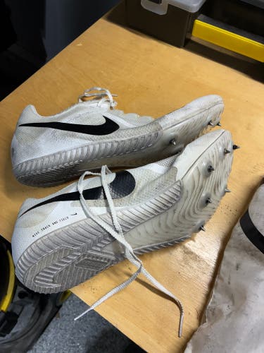 White Men's Size 13.0 (W 14.0) Adult Nike Air Zoom Maxfly Shoes (Used)