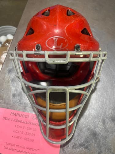 Used Louisville Slugger CATCHERS HELMET Catchers Helmet w/Mask Red LG 11605-S000213827