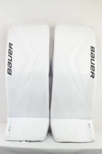 Bauer Vapor Flylite Goalie Leg Pads Senior Size Medium 34+ White (1226-6712)