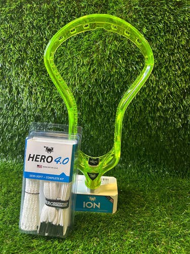 ECD Ion Offense Lacrosse Unstrung Head. Color: Lime *FREE A Hero 4.0 Semi-Soft Complete Kit* (NEW)