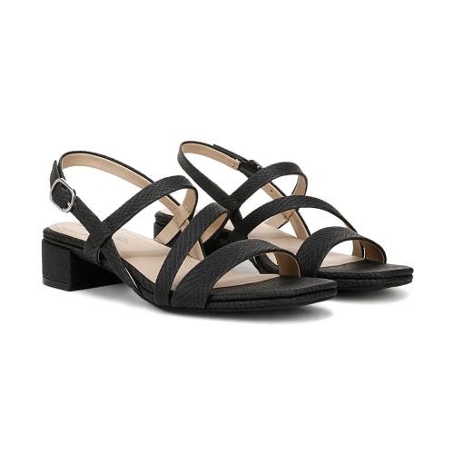 Lifestride Janet J3823S3001 Sandal Women 9.5 Black Faux Leather Strappy HAWK3035