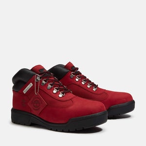 Timberland TB0A6DSWEQ1 Field Boots Men's US 8 Dark Red Nubuck Waterproof MEW184