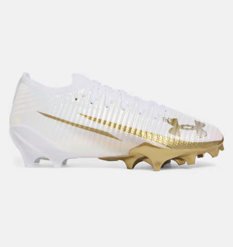 Under Armour Blur Pro 3028220-105 Mens US 10 White Gold Football Cleats HAWK3015