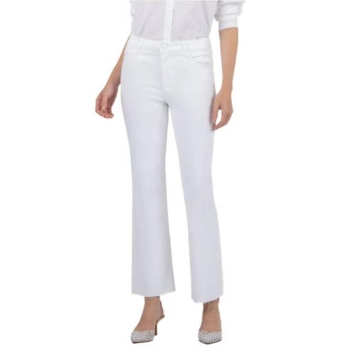 KUT from the Kloth Kelsey Jeans Women's 12 Optic White Flared Leg Ankle DDR2801