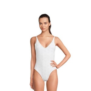 Beach Riot Reese Swimsuit Women's Large White One-Piece Swimwear Beach DDR2480