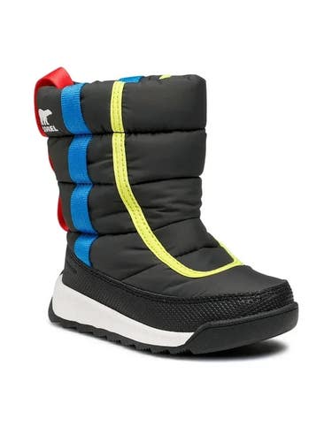 Sorel Whitney II Puffy Mid NC3873-093 Kids 8 Black Waterproof Snow Boots RHS7773