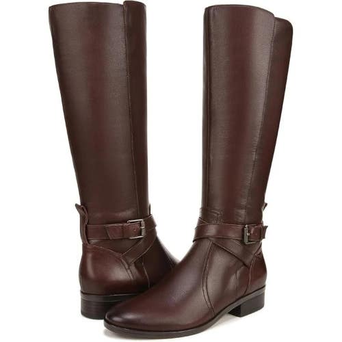Naturalizer Rena H7783L4208 Boots Women 7.5 Chocolate Leather Knee High HAWK3087