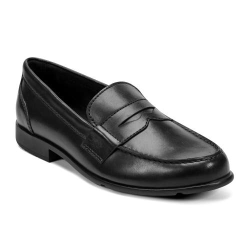 Rockport Classic M76443 Penny Loafers Mens 14 Black Leather Dress Shoes HAWK3010