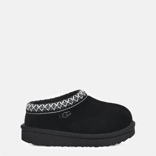 Ugg Tasman II 1019066T-BLK Slipper Kids 10 Black Suede Round Toe Slip-On RHS7766