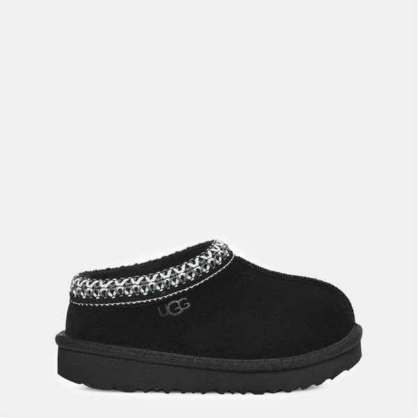 Ugg Tasman II 1019066T-BLK Slipper Kids 10 Black Suede Round Toe Slip-On RHS7766