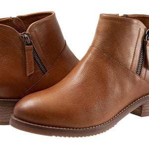 Softwalk Roselle Boots Women's US 5.5 Luggage Leather Ankle Bootie HAWK3021