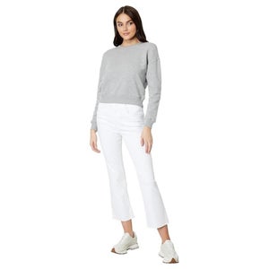 KUT from the Kloth Kelsey Jeans Women's 00 White Raw Hem Flare Leg Ankle DDR2643