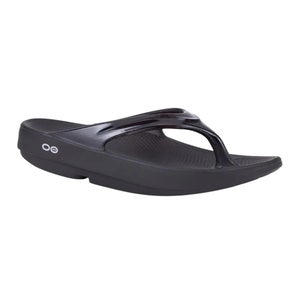 Oofos Oolala 1400-BLK Sandals Womens US 11 Black Toe Post Slip On Thong HAWK3150
