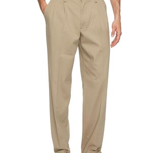 Dockers Easy Pants Men's 38x36 Khaki Pleated Classic Fit Straight Leg DDR2641