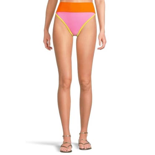 Beach Riot Emmy Bikini Bottom Women's M Soleil Colorblock High-Waisted DDR2639