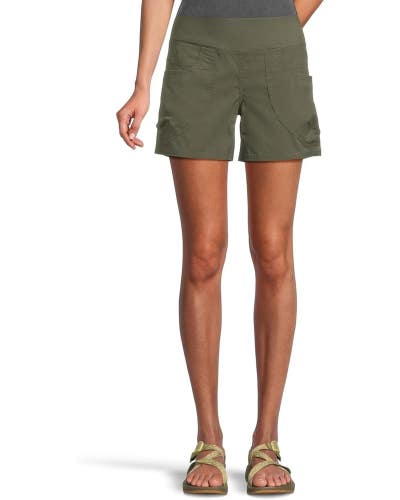 prAna Kanab Shorts Women's Small Spruce Elastic Waist Pull On Hiking DDR2644