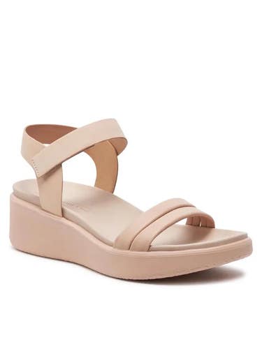 Ecco Flowt LX Wedge Sandals Women's US 10-10.5 Rose Dust Leather HTAT559