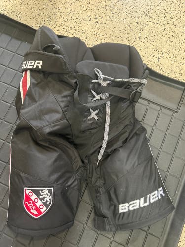 Senior Small Bauer Lil Sport Hockey Pants (Used) Morristown beard Hockey pants (Custom) read Desc