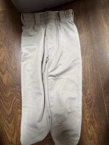 Gray Unisex Small Youth Rawlings Game Pants (Used)