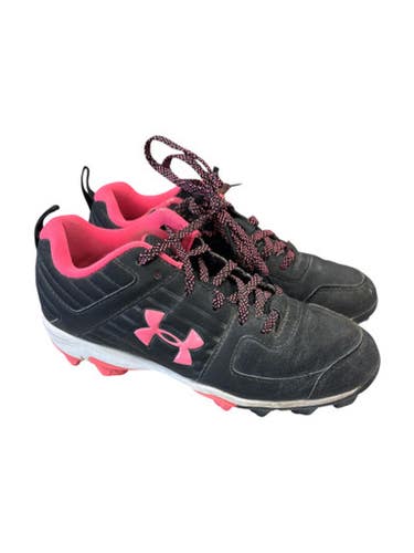 Used Under Armour BLK\PINK BB/SB Cleats Black Junior 04 11862-S000092976
