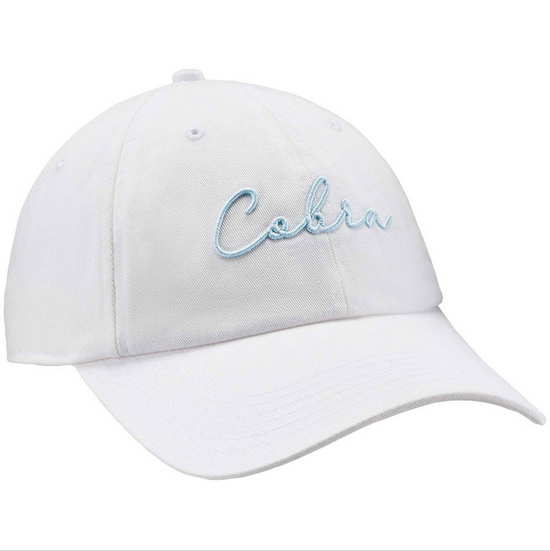 NEW 2026 Cobra Sunset Script White Adjustable Hat/Cap